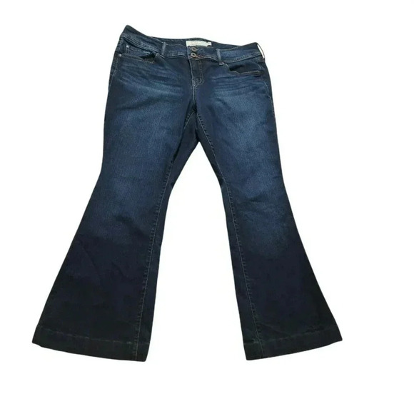 Torrid Flare Denim Jeans Stretch Blend Zip Closure Pockets Blue size 16R women's - Picture 7 of 11